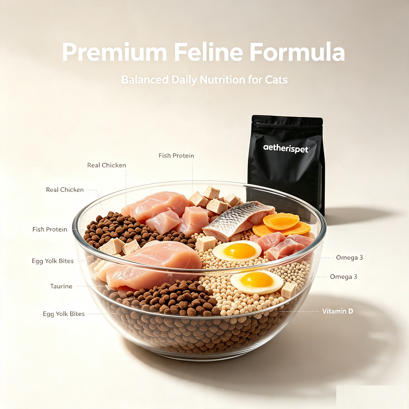 Aetherispet All-Age Freeze-Dried Blended Nutritious Dry Cat Food for All Breeds Cats - Image 5