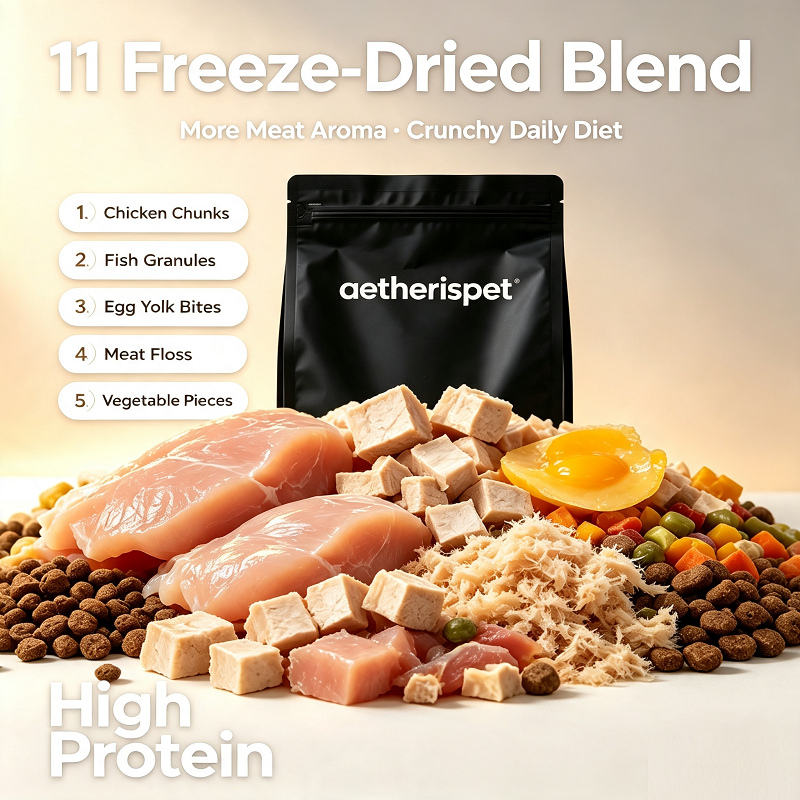 Aetherispet All-Age Freeze-Dried Blended Nutritious Dry Cat Food for All Breeds Cats - Image 4
